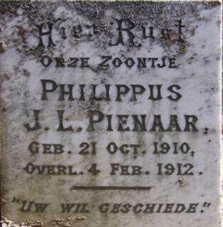 PIENAAR Philippus J.L. 1910-1912