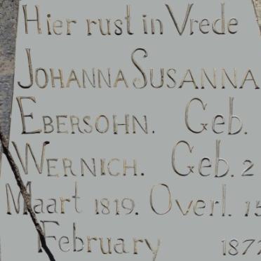 EBERSOHN Johanna Susanna nee WERNICH 1819-1877