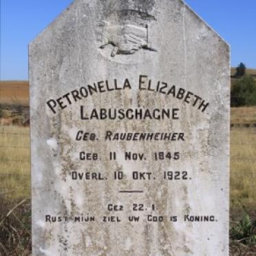 LABUSCHAGNE Petronella Elizabeth nee RAUBENHEIMER 1845-1922