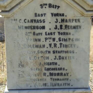 4. Memorial stone: Anglo Boer War - British soldiers