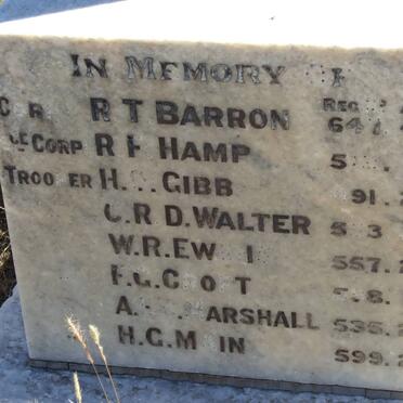 2. Memorial stone: Anglo Boer War - British soldiers