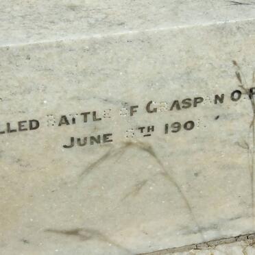 3. Killed Battle of Graspan O.R.C. June 6, 1901