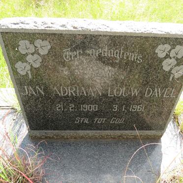 DAVEL Jan Adriaan Louw 1900-1961