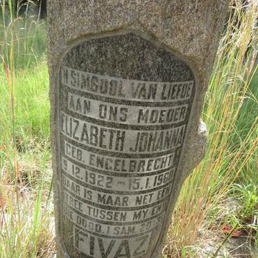 FIVAZ Elizabeth Johanna nee ENGELBRECHT 1922-1960