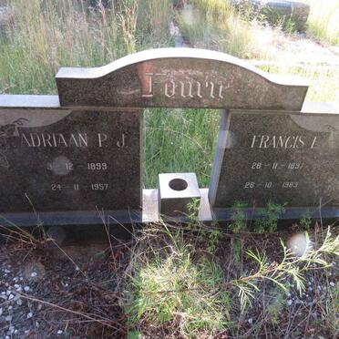 FOURIE Adriaan P.J. 1899-1957 & Francis E. 1897-1983