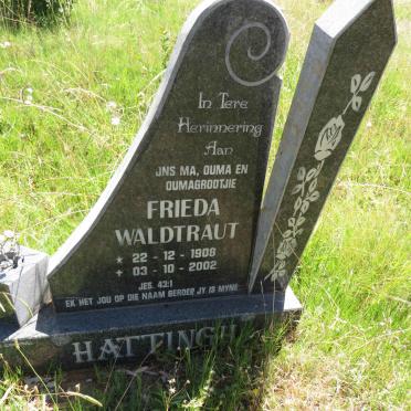 HATTINGH Frieda Waldtraut 1908-2002