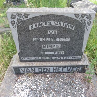 HEEVER Mimpie, van den 1910-1966