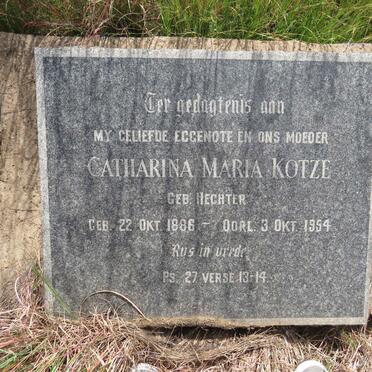 KOTZE Catharina Maria nee HECHTER 1886-1954