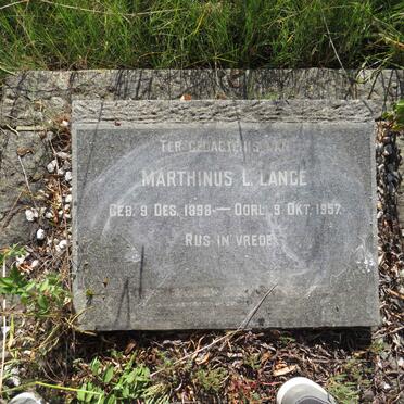 LANGE Marthinus L. 1898-1957