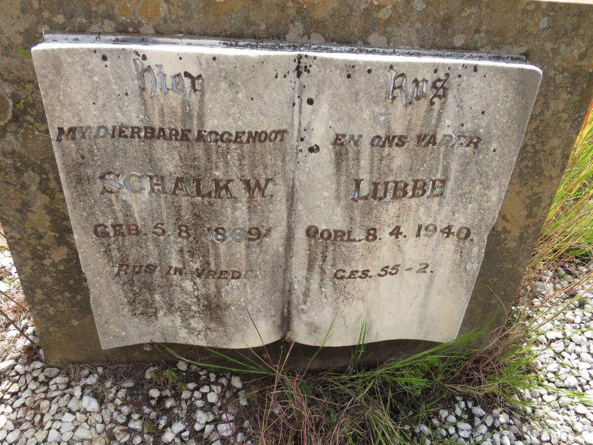 LUBBE Schalk W. 1869-1940