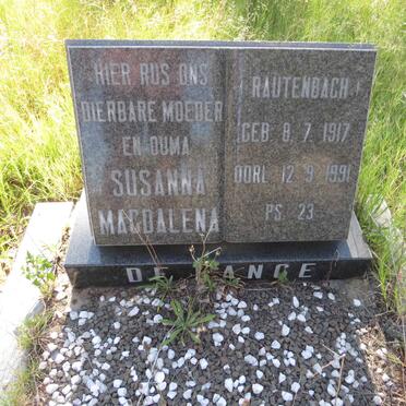 LANGE Susanna Magdalena, de nee RAUTENBACH 1917-1991