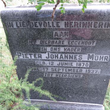 MOHR Pieter Johannes 1870-1937