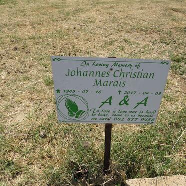 MARAIS Johannes Christian 1945-2017