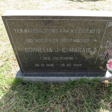 MARAIS Cornelia J.E. nee VOLSCHENK 1930-2003