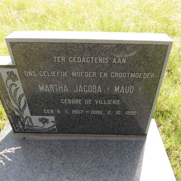 POTGIETER Martha Jacoba nee DE VILLIERS 1907-1992 _1