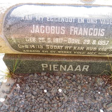 PIENAAR Jacobus Francois 1917-1957