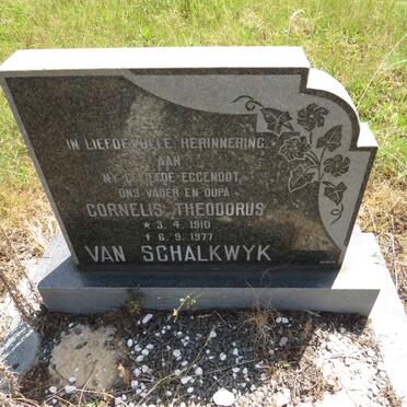 SCHALKWYK Cornelis Theodorus, van 1910-1977