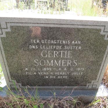 SOMMERS Gertie 1899-1975