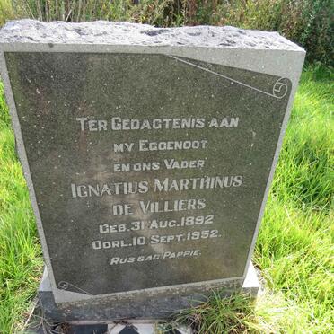 VILLIERS Ignatius Marthinus, de 1892-1952
