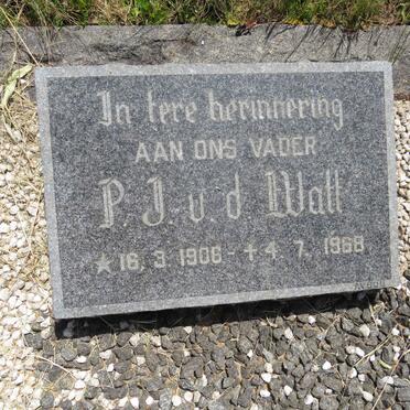WALT P.J., v.d. 1906-1968