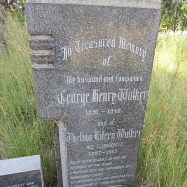 WALKER George Henry 1891-1940 & Thelma Eileen ELLENBERGER 1897-1989