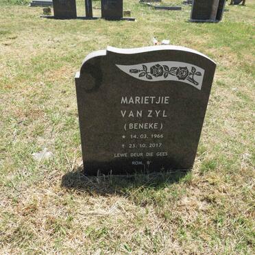 ZYL Marietjie, van nee BENEKE 1966-2017