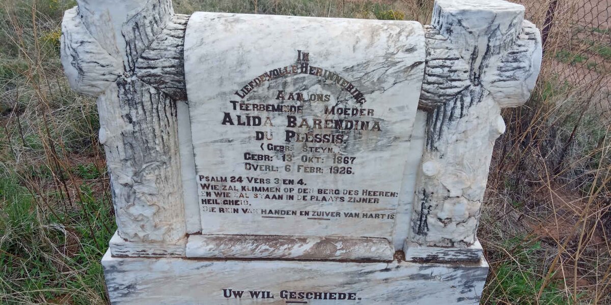 PLESSIS Alida Barendina, du nee STEYN 1867-1926