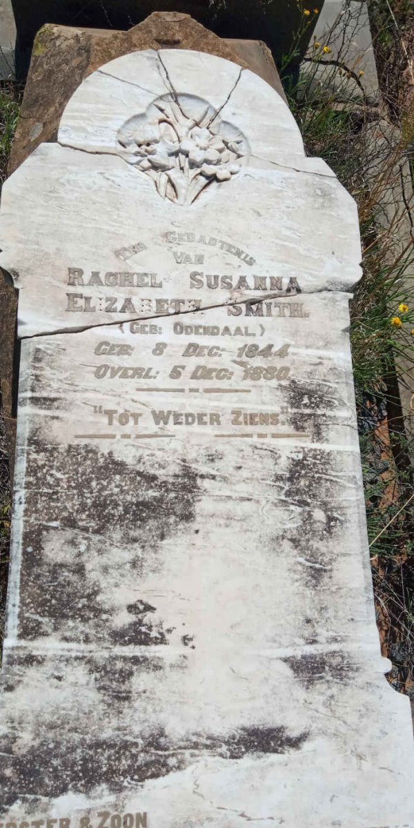 SMITH Rachel Susanna Elizabeth nee ODENDAAL 1844-1880