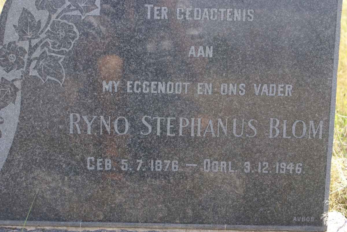 BLOM Ryno Stephanus 1876-1946