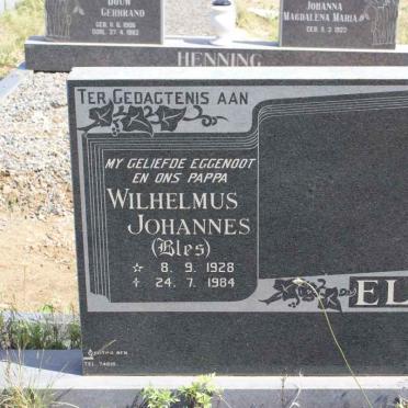 ELS Wilhelmus Johannes 1928-1984