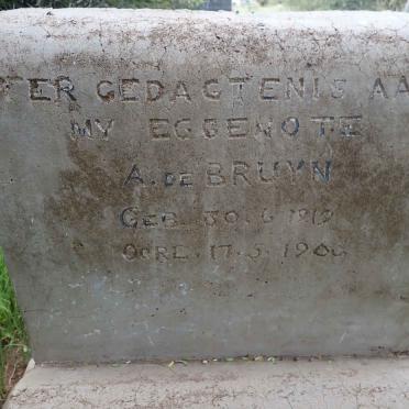 BRUYN A., de 1919-1965