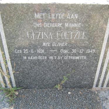 COETZEE Gezina nee OLIVIER 1891-1949