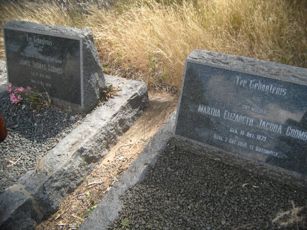 COOMBS James Thomas 1863-1940 &amp; Martha Elizabeth Jacoba 1873-1950