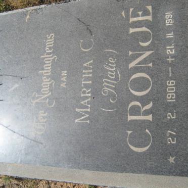 CRONJÉ Martha C. 1906-1991