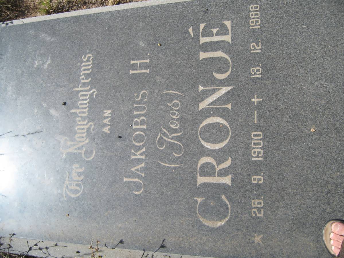 CRONJÉ Jakobus H. 1900-1988