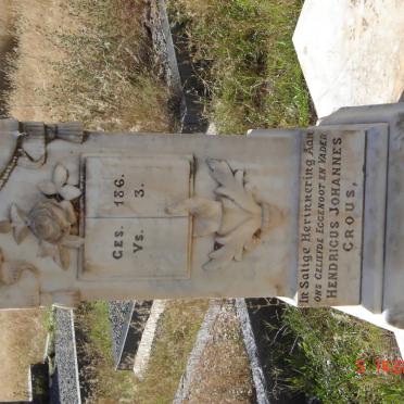 CROUS Hendricus Johannes 1869-1926 &amp; Maria Aletta SCHOEMAN 1882-1968
