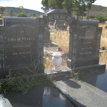 DIEDERICHS Roelof Petrus 1894-1975 &amp; Margaretha L.C. GOUWS 1895-1980