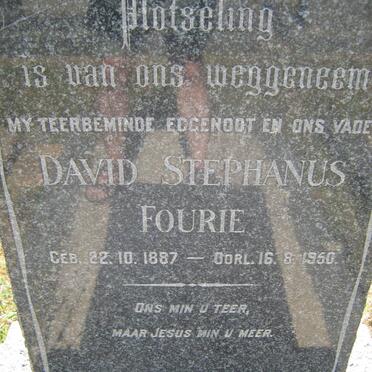 FOURIE David Stephanus 1887-1950