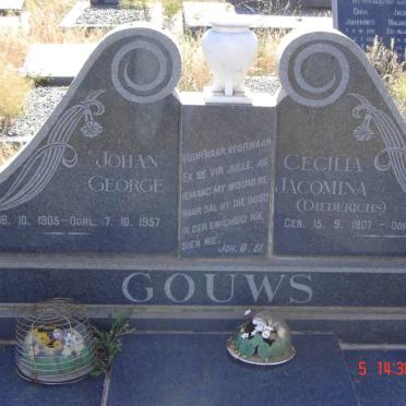 GOUWS Johan George 1905-1957 &amp; Cecilia Jacomina DIEDERICHS 1907-1993