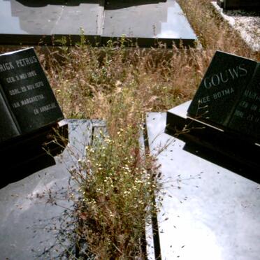 GOUWS Erick Petrus 1895-1970 &amp; Anna Sophia Margaretha BOTMA 1908-1995