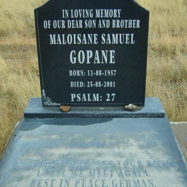 GOPANE Maloisane Samuel 1957-2001