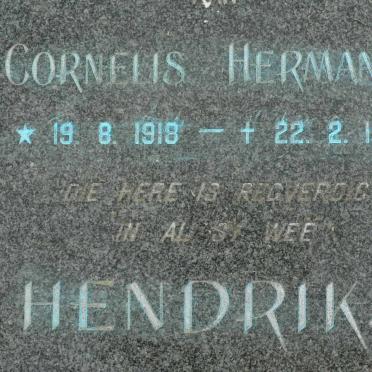 HENDRIKS Cornelis Hermanus 1918-1994