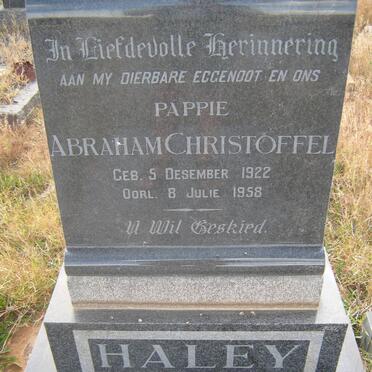HALEY Abraham Christoffel 1922-1958