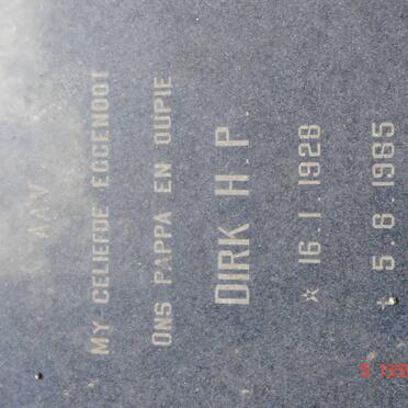 HUMAN Dirk H.P. 1928-1985