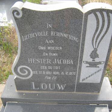LOUW Hester Jacoba nee du TOIT 1897-1972