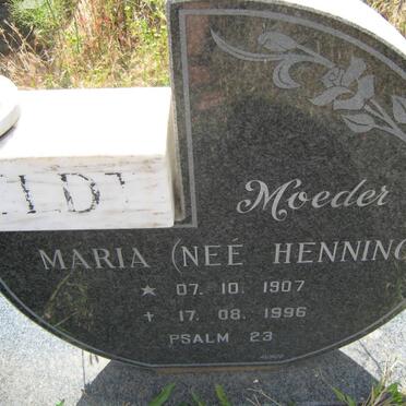 LANGEVELDT Maria nee HENNING 1907-1996