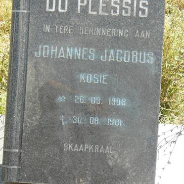 PLESSIS Johannes Jacobus, du 1908-1981