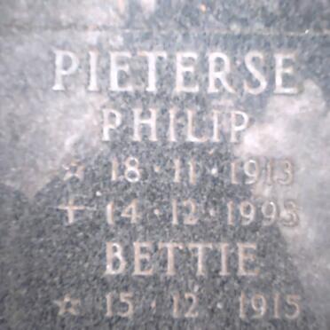 PIETERSE Philip 1913-1993 &amp; Bettie 1915-1986