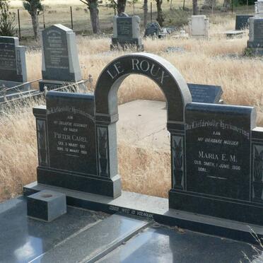 ROUX Pieter Carel, le 1901-1969 &amp; Maria E.M. SMITH 1900-