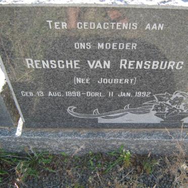 RENSBURG Rensche, van nee JOUBERT 1898-1992